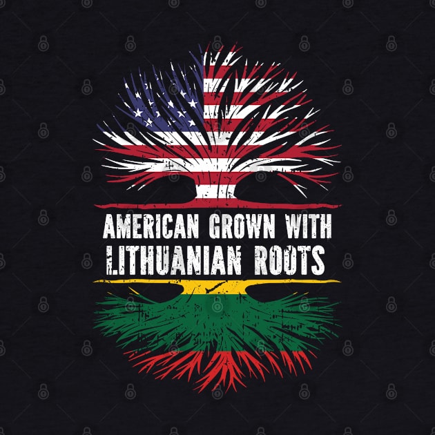 American Grown with Lithuanian Roots USA Flag by silvercoin